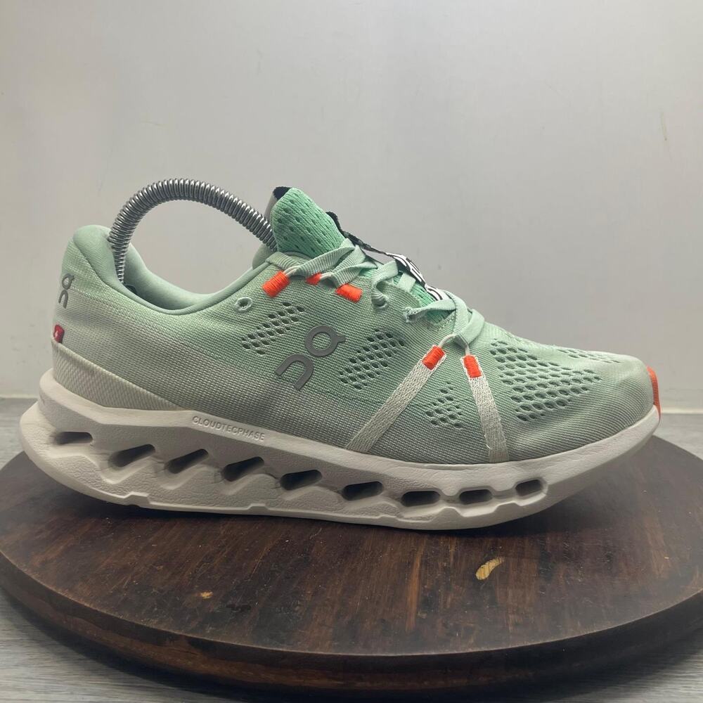 On Cloudsurfer Mint Green Orange Road Running Shoes Sneaker 3WD10441071 Womens 9